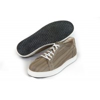 Sneakers uomo bassa in fibra di legno