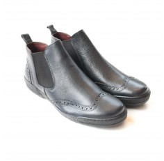 Stivaletto in pelle nero